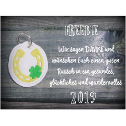 Stickdatei ITH Anhänger - Hufeisen